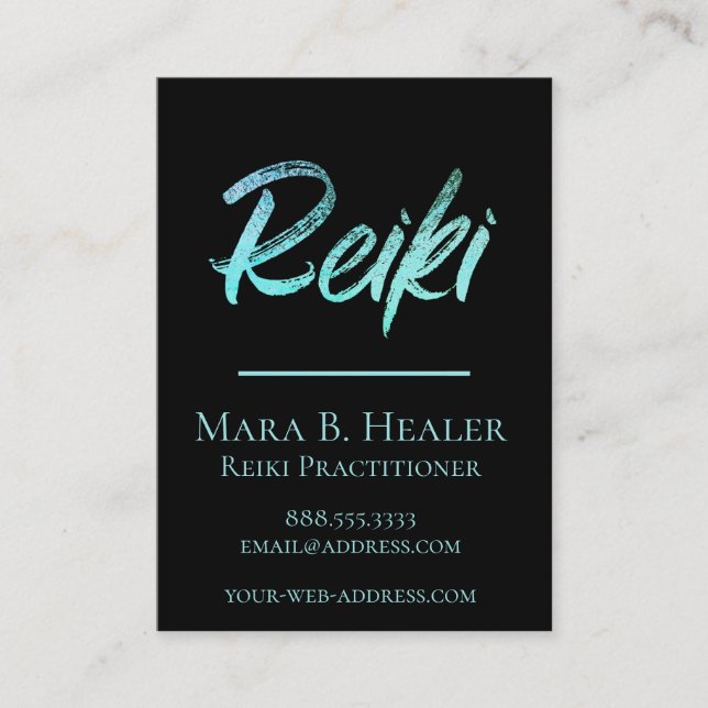 Carte De Visite *~* Reiki Master ou Praticien Energy Healer (Devant)