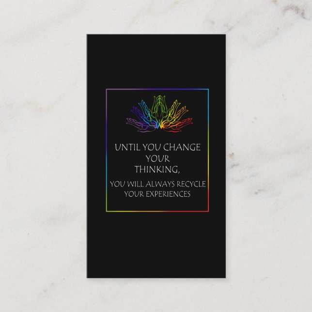 Carte De Visite Réiki Praticien Spirituel Chakra Méditation (Devant)