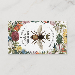 CARTE DE VISITE REINE BOTANIQUE VINTAGE MODERNE BEE