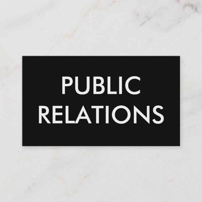 Carte De Visite relations publiques (Devant)