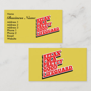 Carte De Visite Relax, je suis un bon sauveteur