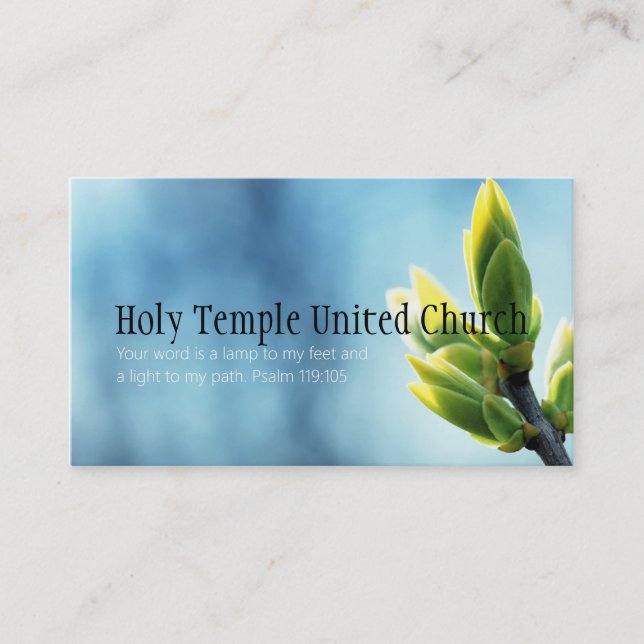 Carte De Visite Religion Religion Pasteur chrétien Christianisme (Devant)