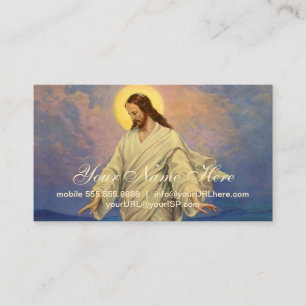 Carte De Visite Religion vintage, Jésus Christ marche sur l'eau