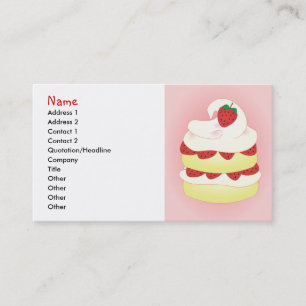 Carte De Visite Remake de tarte sablée de fraise