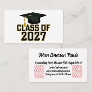 Carte De Visite Remise des diplômes de la promotion 2027 de Letter