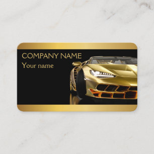 Carte De Visite Remorque automatique de voiture auto Détail Gold S