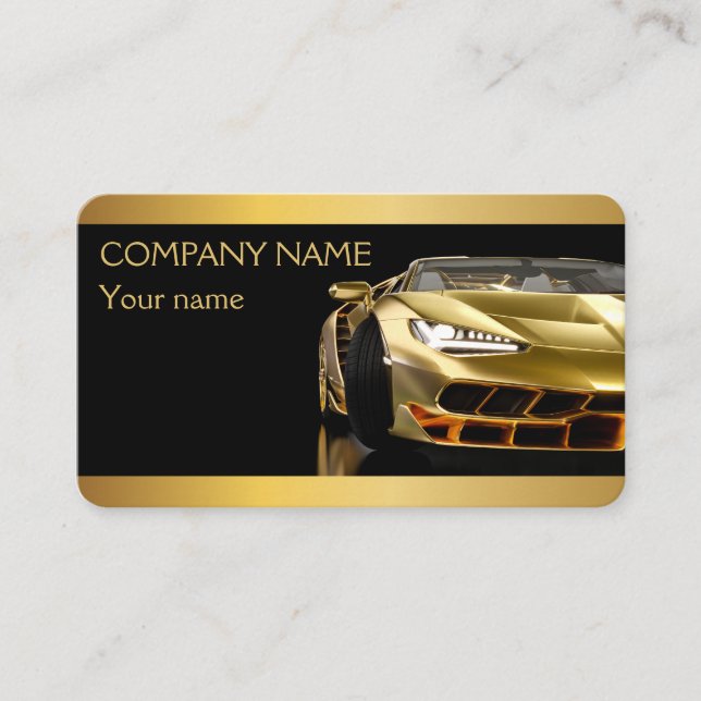 Carte De Visite Remorque automatique de voiture auto Détail Gold S (Devant)