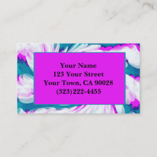 Carte De Visite Remous super TieDye de rose de turquoise