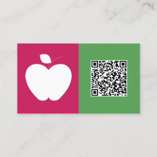 Carte De Visite Remplacer l'enseignant personnalisé QR