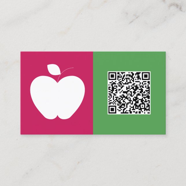 Carte De Visite Remplacer l'enseignant personnalisé QR (Devant)