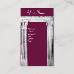 Carte De Visite RENAISSANCE GATE Architecture antique violet