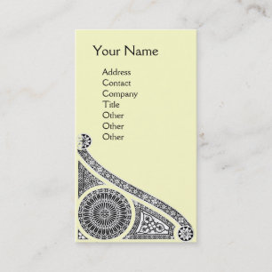 Carte De Visite RENAISSANCE Monogramme 1 crème