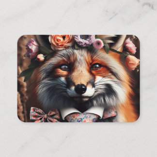 Carte De Visite Renard sauvage portant une cravate mignon