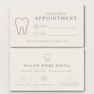 Carte De Visite Rendez-vous au cabinet de dentisterie Modern Tooth