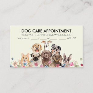 Carte De Visite Rendez-vous Bohème Chic Yelllow Dogs
