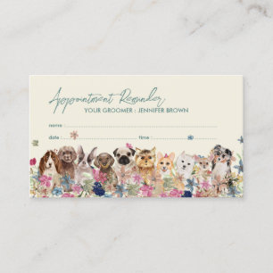 Carte De Visite Rendez-vous de l'exploitant du café pour chiens Sa