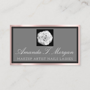 Carte De Visite Rendez-vous de Rose de maquillage professionnel ro