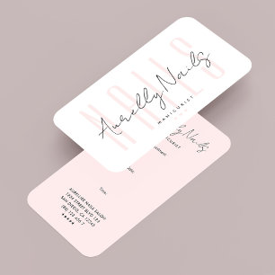 Carte De Visite Rendez-vous de technologie de beauté minimale Ongl