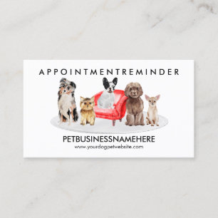 Carte De Visite Rendez-vous de toilettage pour petits chiens