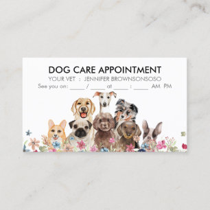 Carte De Visite Rendez-vous Dogs Boho Chic