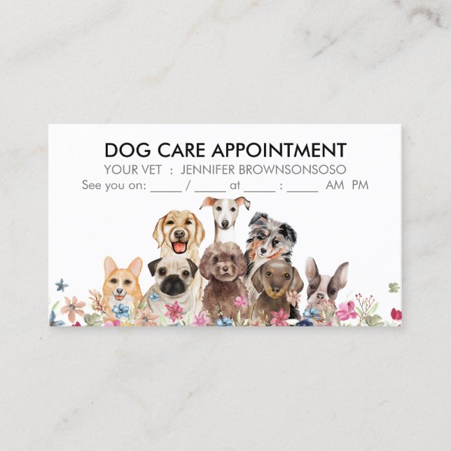 Carte De Visite Rendez-vous Dogs Boho Chic (Devant)