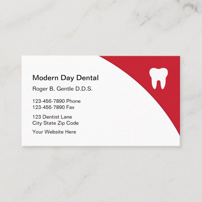Carte De Visite Rendez-vous moderne de dentiste Médicale (Devant)