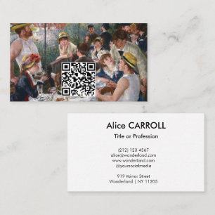 Carte De Visite Renoir - Déjeuner de la fête nautique - Code QR