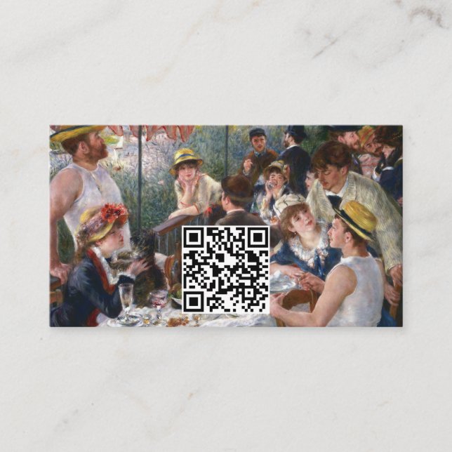 Carte De Visite Renoir - Déjeuner de la fête nautique - Code QR (Devant)