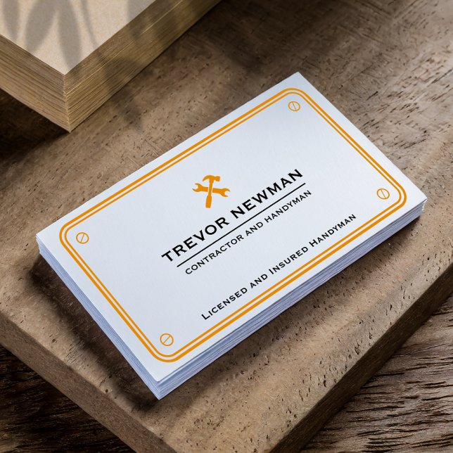 Carte De Visite Rénovation de la plomberie Handyman (Créateur téléchargé)