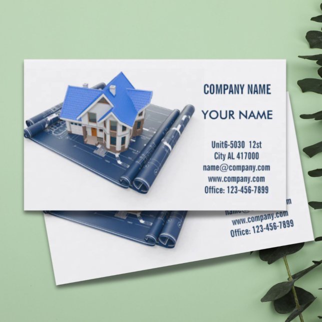 Carte De Visite Rénovation Handyman Architecte de construction (Renovation Handyman Construction architect Business Card)