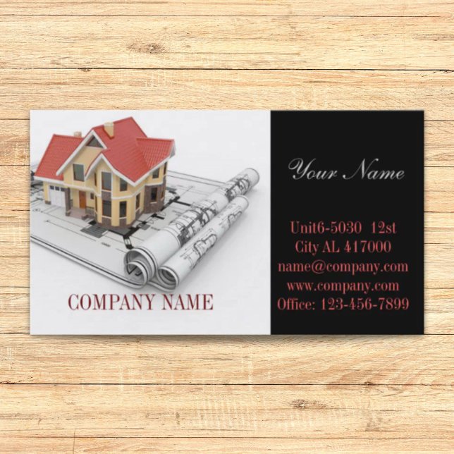 Carte De Visite Rénovation Maison Retrait Entrepreneur Constructio (Renovation Home Remodeling Contractor Construction Business Card)