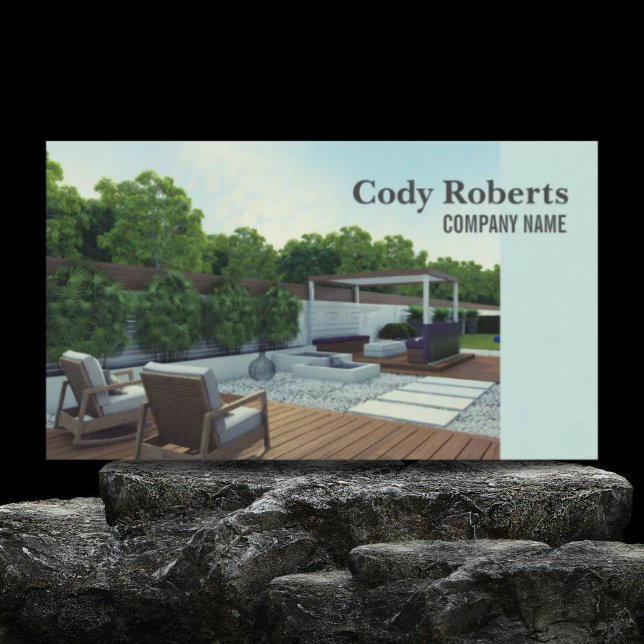 Carte De Visite Rénovation Paysage de construction (Renovation Construction landscaper landscaping Business Card)