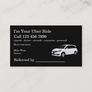 Carte De Visite Renvoi du chauffeur de taxi de Rideshare