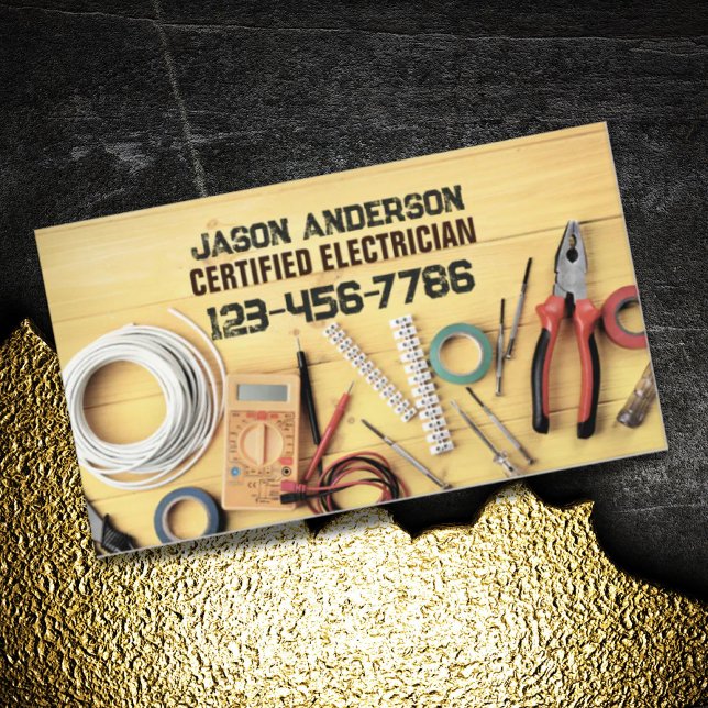 Carte De Visite Réparateur de construction Handyman Outils Electri (Construction Repairman Handyman Tools Electrician Business Card)