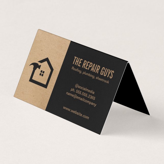 Carte De Visite Réparation à domicile | Handyman | Construction (Devant)