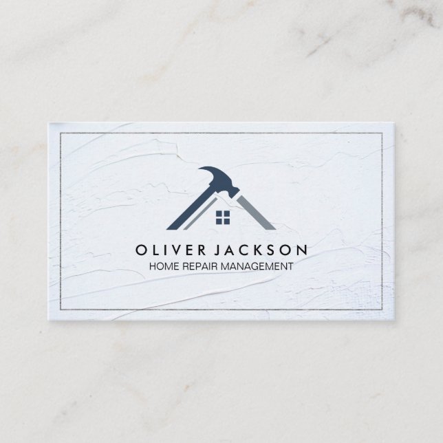 Carte De Visite Réparation à domicile | Réalisateur | Agent immobi (Devant)