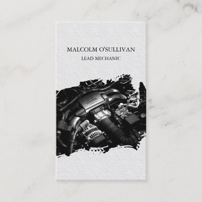 Carte De Visite Réparation automatique Moteur de voiture mécanique (Devant)