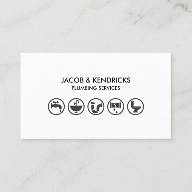 Carte De Visite Réparation de la maison de plomberie (Devant)