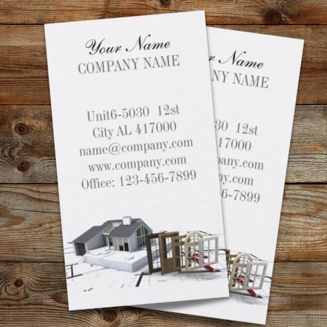 Carte De Visite Réparation des toits rénovation des maisons (Roof repair construction home renovation business card)