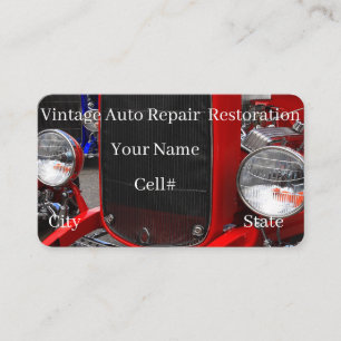 Carte De Visite Réparation et restauration de voitures anciennes