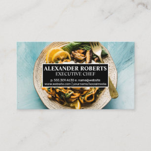 Carte De Visite Repas cuits au plat