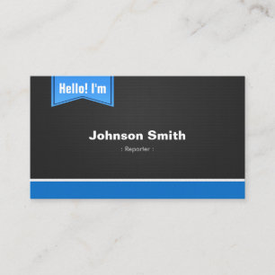 Carte De Visite Reporter - Bonjour Contactez-moi