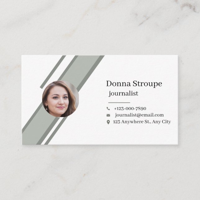 Carte De Visite Reporter de presse et journal (Devant)