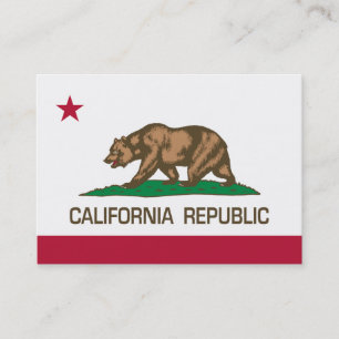 Carte De Visite République de la Californie (drapeau d'état)