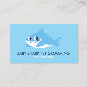 Carte De Visite Requin Bleu Poisson   Garde d'Enfants