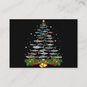 Carte De Visite Requin Noël Arbre de requin Amateurs de cadeaux