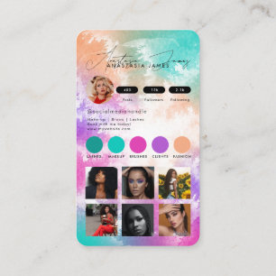Carte De Visite Réseau d'alimentation d'Influencer Médias sociaux 