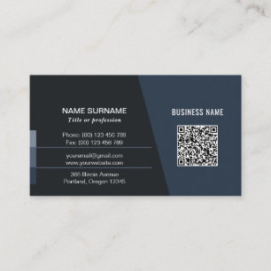 Carte De Visite Réseau de code QR personnel ou entreprise