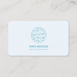 Carte De Visite Réseau global de médias de communication sociale