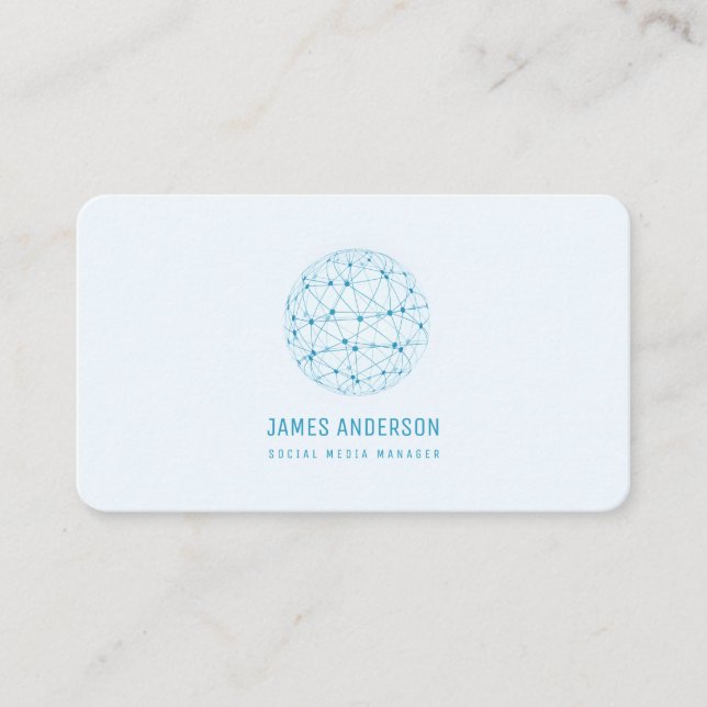 Carte De Visite Réseau global de médias de communication sociale (Devant)